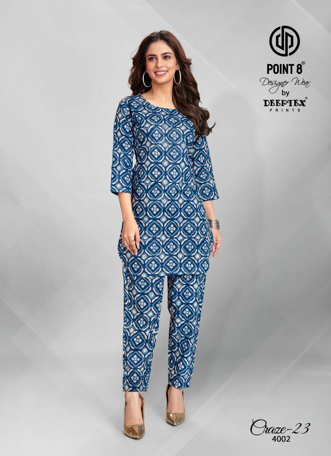 Craze 23 Vol 4 By Deeptex Cotton Printed Cord Set Suppliers In India